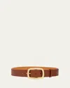 Vaincourt Paris La Captivante Leather Belt In 17 Havane
