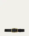 Vaincourt Paris La Captivante Leather Belt In Black