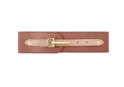 Vaincourt Paris La Gracieuse Leather Belt In Brown