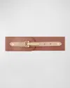 Vaincourt Paris La Gracieuse Wide Leather Belt In Nude