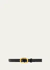Vaincourt Paris La Petite Captivante Leather & Brass Belt In Black