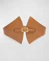 Vaincourt Paris La Remarquable Wide Leather Belt In Black