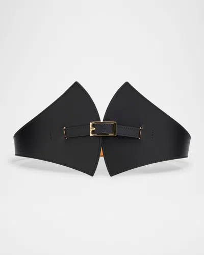 Vaincourt Paris La Remarquable Wide Leather Belt In  Camel
