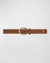 Vaincourt Paris La Vaillante Suede & Brass Belt In Taupe
