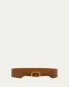 Vaincourt Paris L'attirante Leather Waist Belt In Havane