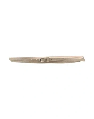 Vaincourt Woman Belt Khaki Size 34 Leather In Beige