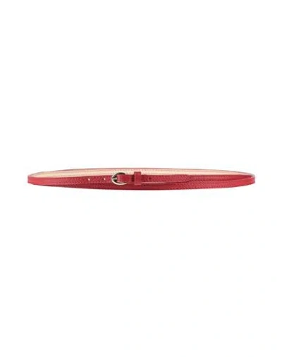 Vaincourt Woman Belt Red Size 32 Leather
