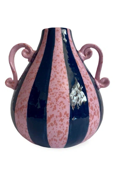 Vaisselle Amphora Ceramic Vase In Indigo Lilac