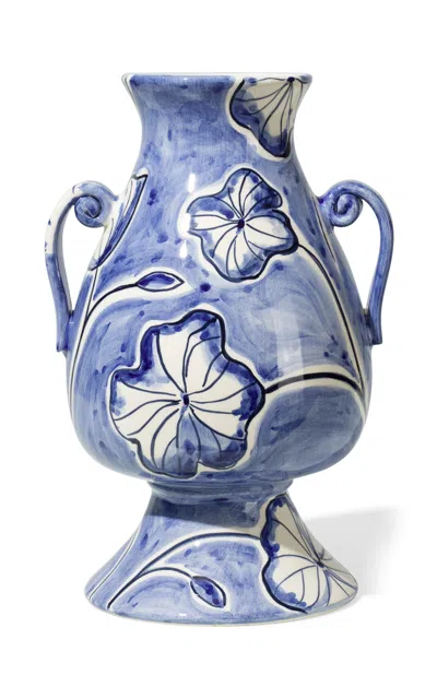Vaisselle Colibri; Tall Vase In Blue