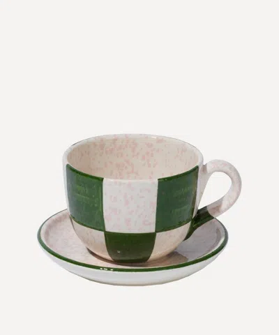 Vaisselle Hot Stuff Forest Green Jumbo Teacup And Saucer