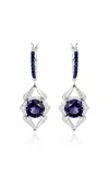 Vak 18k White Gold Arch Of Heaven Multi-stone Earrings In Blue
