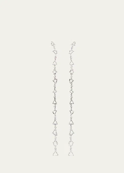 Vak 18k White Gold The Portrait Diamond Earrings