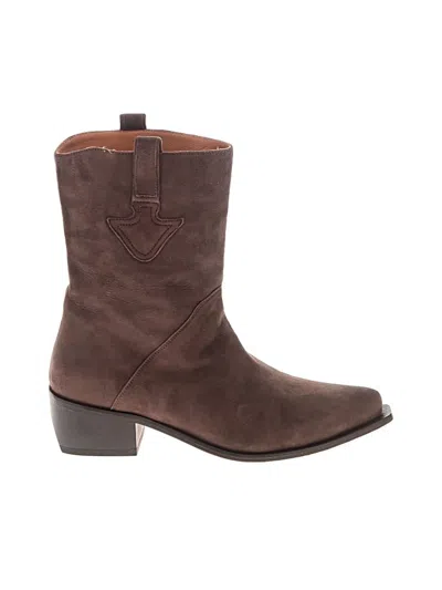 Pre-owned Vakko Ankle Boots In Brown