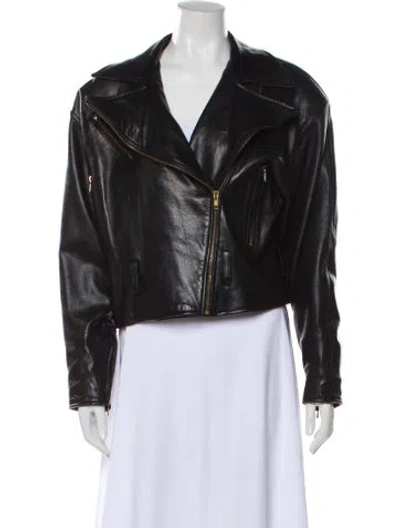 Pre-owned Vakko Biker Jacket In Black