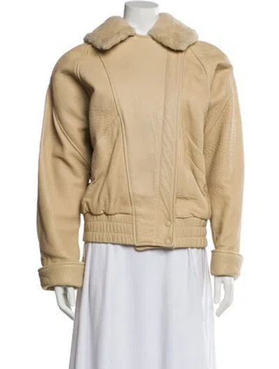 Pre-owned Vakko Bomber Jacket In Neutral