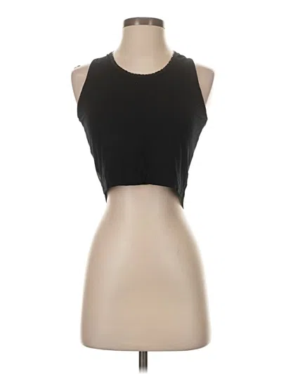 Pre-owned Vakko Tank Top Black Strapless Neckline Tops