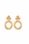 Val Carlina Earrings In Yellow Gold Citrine Quartz In Multi