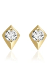 Valani Atelier Elegance Diamond Geometric Stud Earrings In 14k Yellow Gold