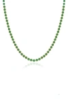 Valani Atelier Emerald Bezel Eternity Necklace In 14k Yellow Gold