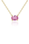 Valani Atelier Pink Sapphire & Diamond Pendant Necklace In 14k Yellow Gold