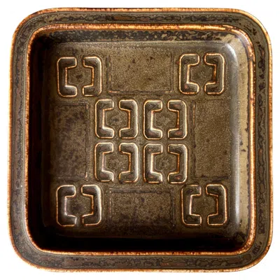 Pre-owned Valdemar Petersen Vide-poche Dish, Mid-century Stoneware, Denmark In Brown
