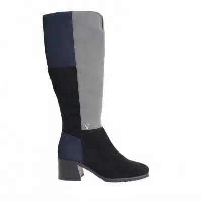 Valdini Women's Bailey Heeled Boots In Black/navy/taupe In Multi