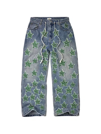 Vale Allstar Star-patch Jeans In Gray