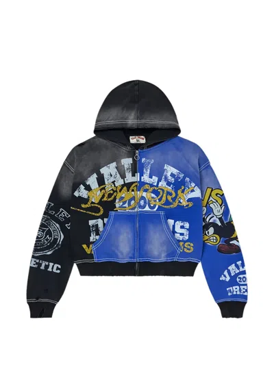 Vale Big Zip-up Hoodie In Black