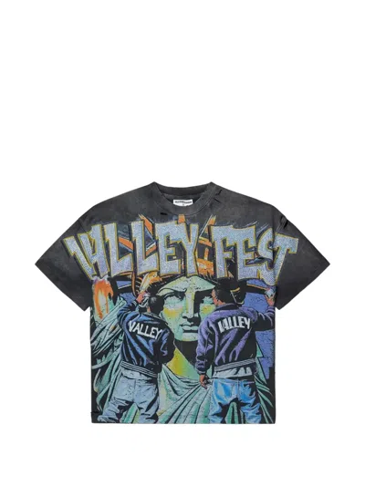 Vale Bling Graffiti T-shirt In Black