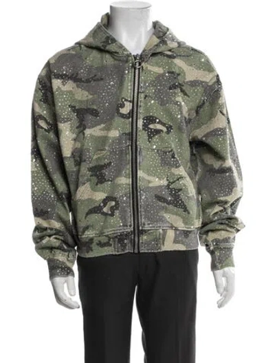Pre-owned Vale Camouflage Print Jacket In Green