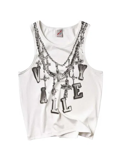 Vale Chain Graphic-print Tank Top In Neutral