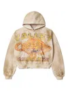 Vale Cheetah Pullover Hoodie In Brown