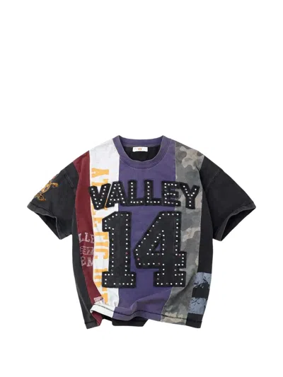 Vale Cjopped Patchwork T-shirt In Black