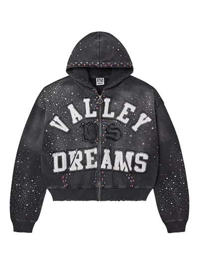 Vale Classico Zip-up Hoodie In Black