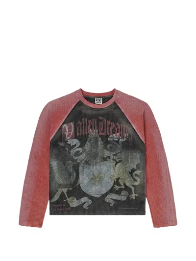 Vale Crest Thermal Sweatshirt In Burgundy