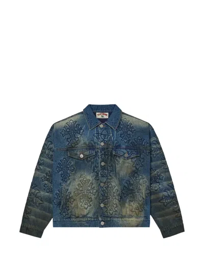 Vale Cross Denim Jacket In Blue