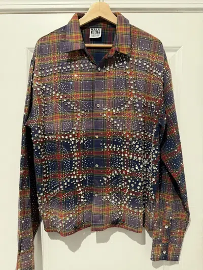 Pre-owned Vale Crystal Spider Web In Purple