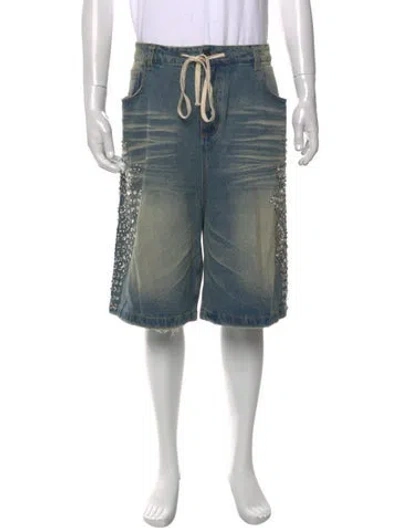 Pre-owned Vale Denim Shorts In Blue