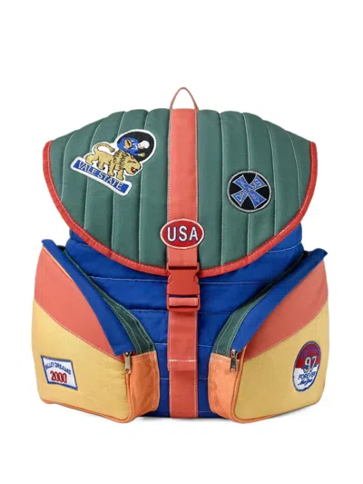 Vale Diegos Patch-detail Quilted Backpack In Blue