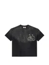Vale Distressed Graphic-print T-shirt In Black