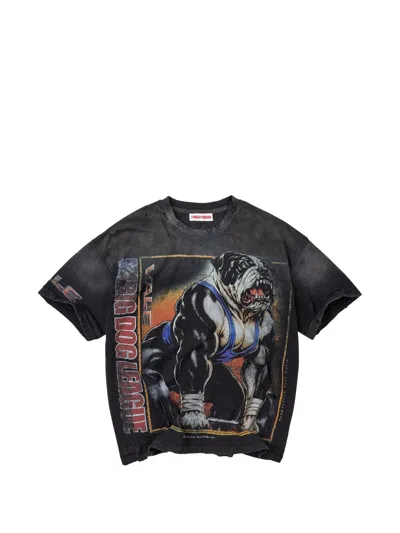 Vale Distressed Graphic-print T-shirt In Multi