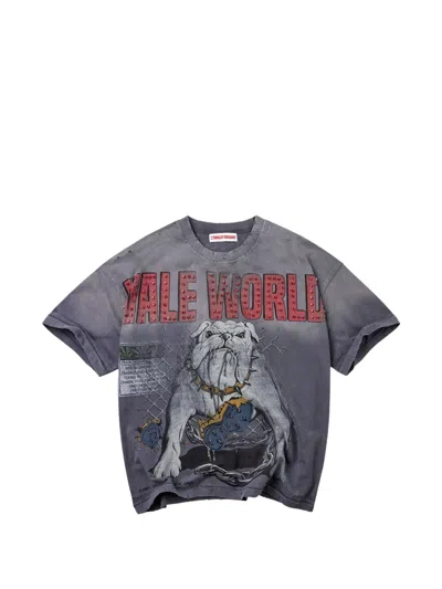 Vale Dogyard Graphic-print T-shirt In Gray