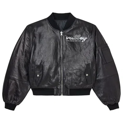 Pre-owned Vale Forever 1999-2000 Leather Bomber 'black' | Men's Size M