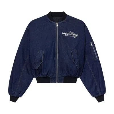 Pre-owned Vale Forever 1999-2000 Raw Denim Bomber 'indigo/denim' | Blue | Men's Size S