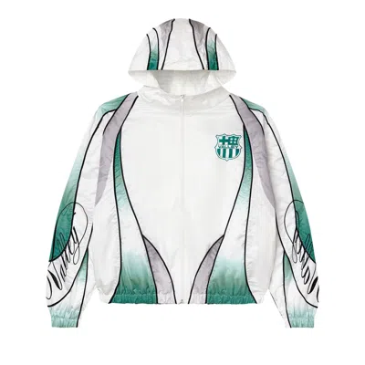 Pre-owned Vale Forever Action Track Top 'white/ombre/green' | Men's Size M