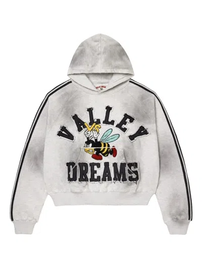 Vale Forever Anthem Striped-sleeve Hoodie In Multi