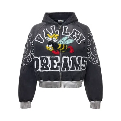 Pre-owned Vale Forever Anthem Zip Up Hoodie 'black' | Men's Size M