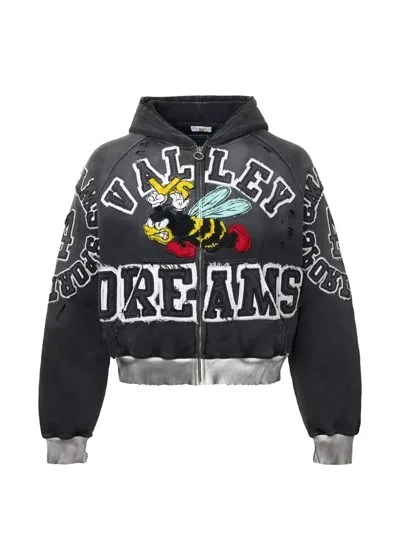 Vale Forever Anthem Zip-up Hoodie In Black
