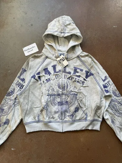 Pre-owned Vale Forever Army Zip Up Dirt Grey Small In Gray