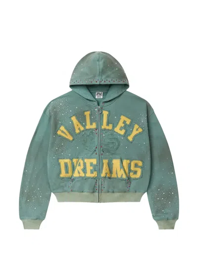 Vale Forever Bank Rhinestone-embellished Hoodie In Blue